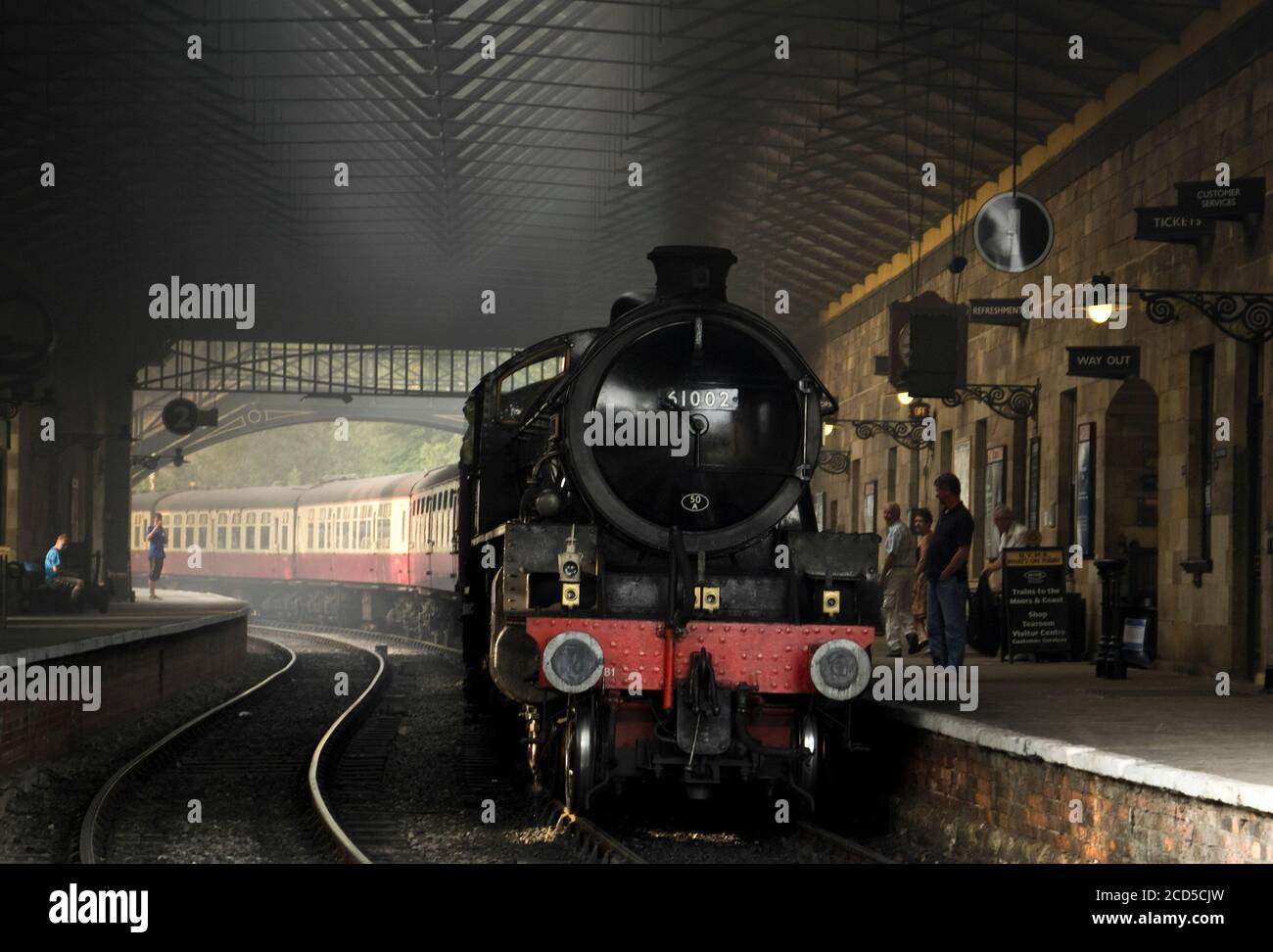 Locomotiva Thompson classe B1 NYMR (stazione Pickering) Foto Stock