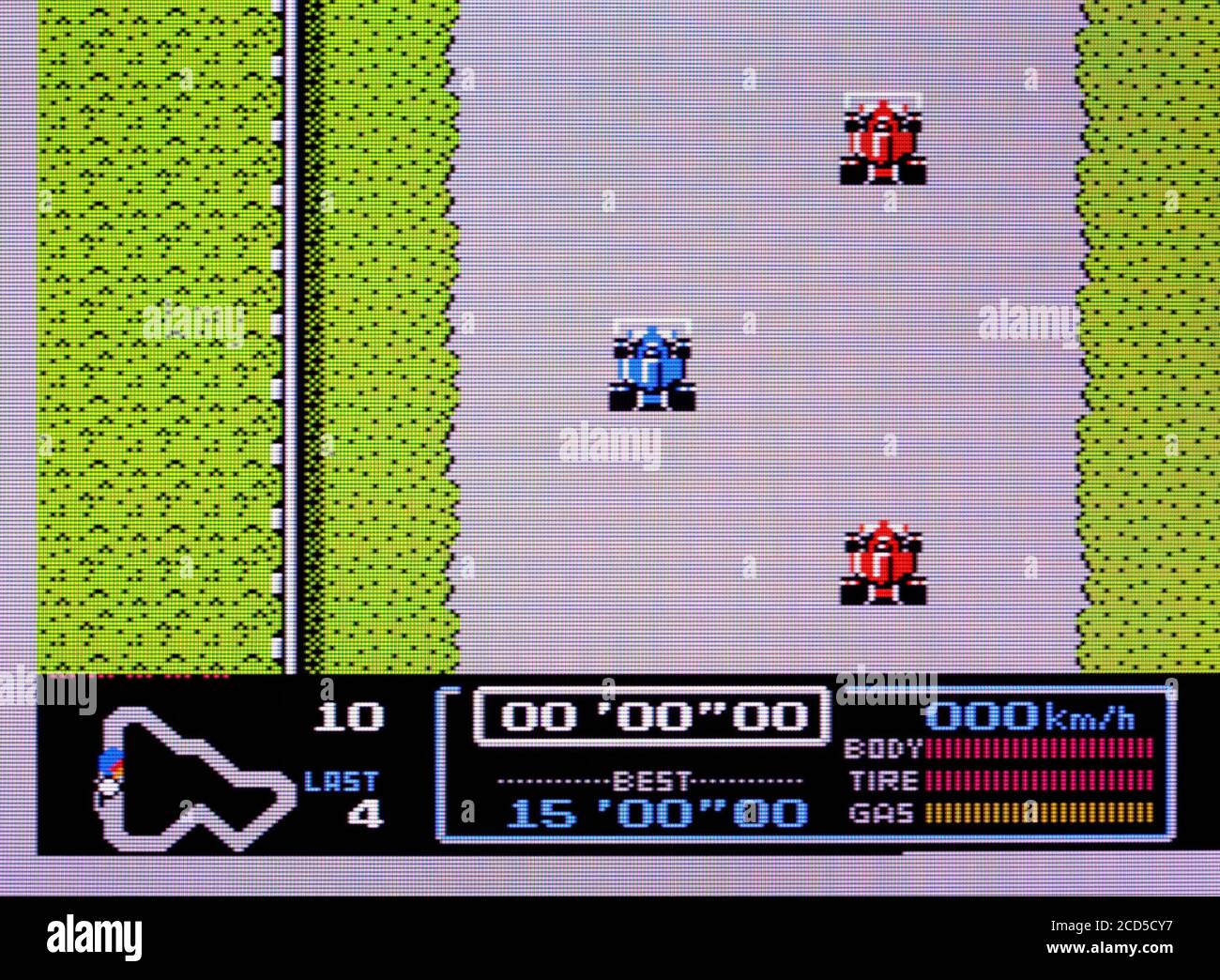 Gran Premio di Famicom - gara di F1 - Nintendo Famicom Disk System Videogame - solo per uso editoriale Foto Stock