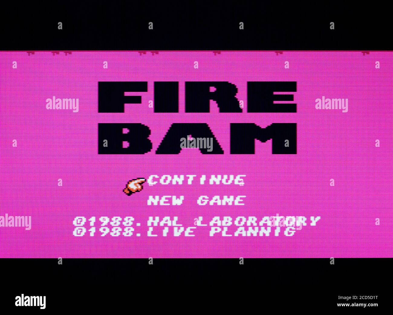 Fire Bam - Nintendo Famicom Disk System Videogioco - Editoriale utilizzare solo Foto Stock