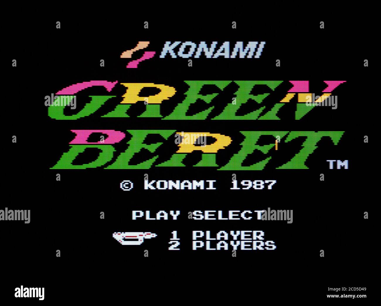 Green Beret - Nintendo Famicom Disk System Videogioco - Editoriale utilizzare solo Foto Stock