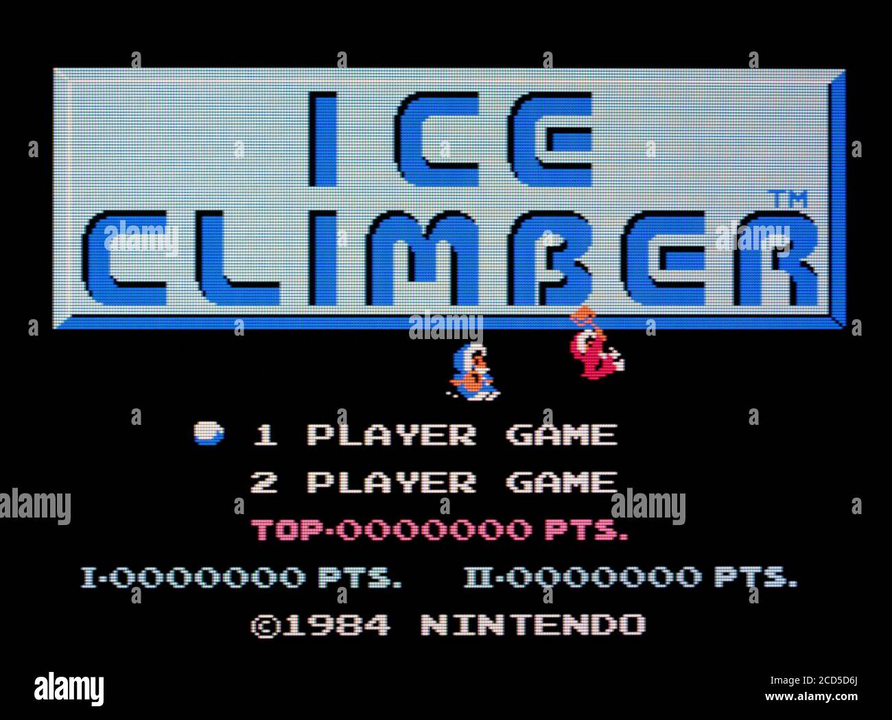 Ice climber - Nintendo Famicom Disk System Videogioco - Editoriale utilizzare solo Foto Stock