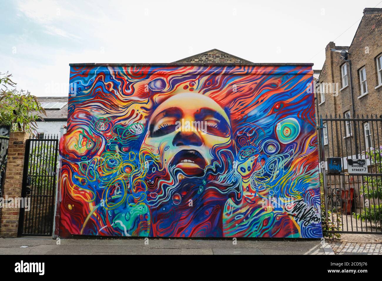 Londra, Regno Unito. 08 agosto 2020. Street Art London, Shoreditch, Brick Lane. Credito: Waldemar Sikora Foto Stock