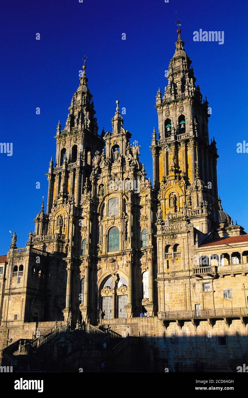 Cattedrale di Santiago De Compostela, Galizia, Spagna Foto Stock