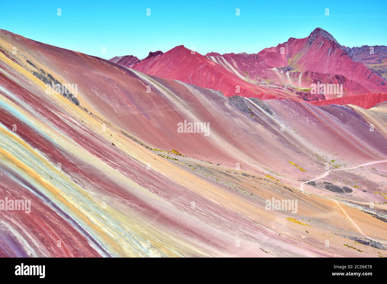 Rainbow Mountain nella regione di Cusco, Perù Foto Stock