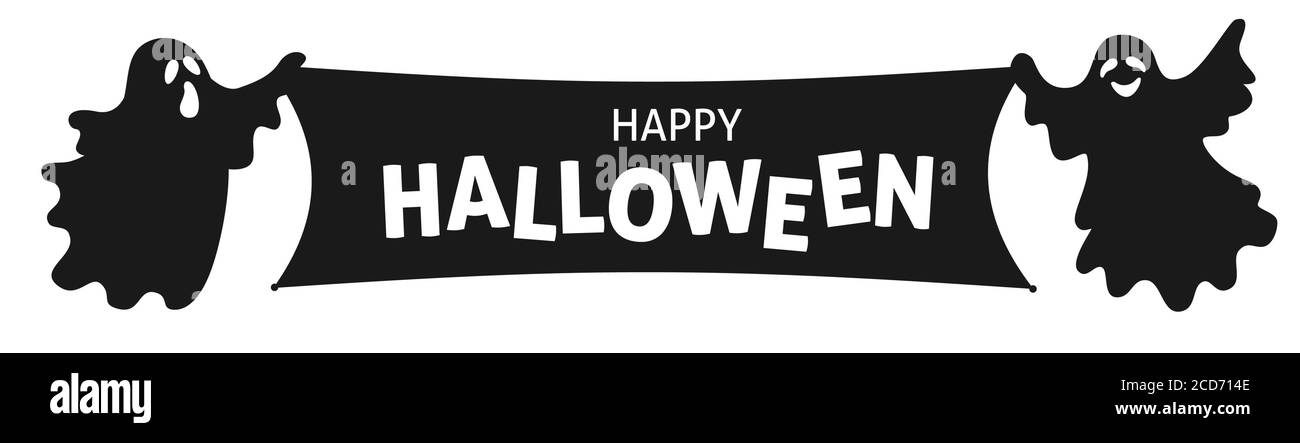 Illustrazione piatta con immagini fantasma su sfondo bianco per la progettazione di striscioni. Illustrazione vettoriale astratta Illustrazione Vettoriale