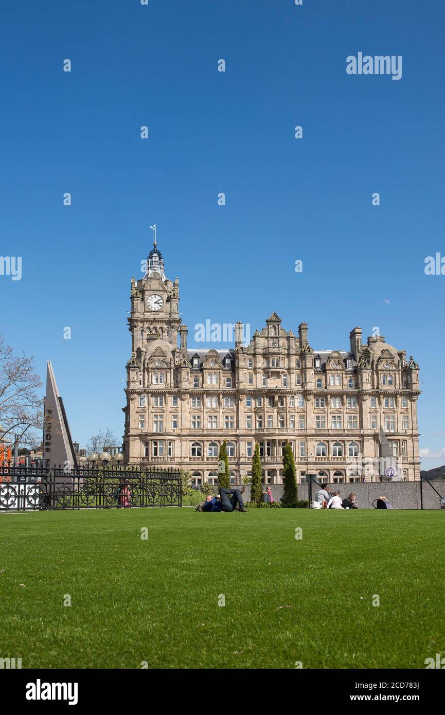 The Balmoral Hotel, Princes Street, Edimburgo, Scozia. Foto Stock