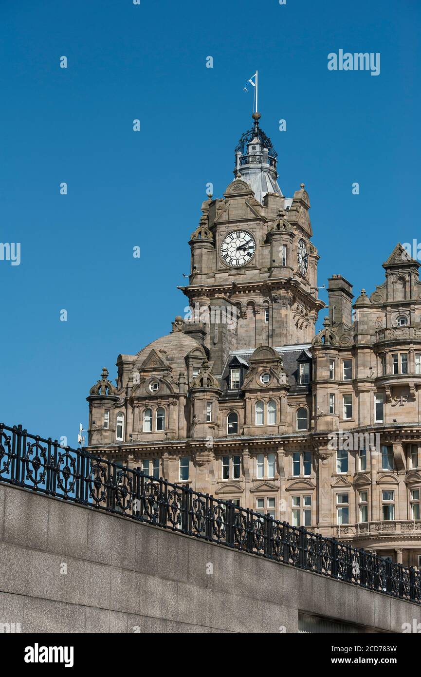 The Balmoral Hotel, Princes Street, Edimburgo, Scozia. Foto Stock