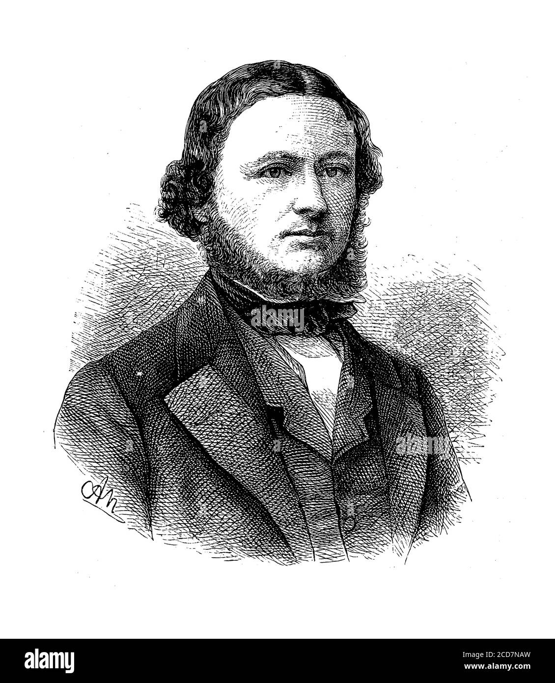 Gustav Robert Kirchhoff (1824-1887) fisico, ricercatore e inventore tedesco con studio sui circuiti elettrici, la spettroscopia e l'emissione di radiazioni dal corpo nero Foto Stock