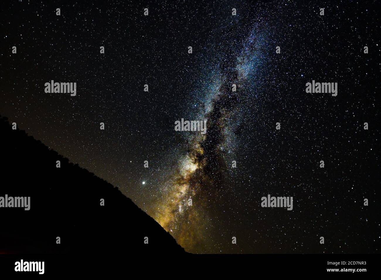 Milky Way galassia stelle & astrofotografia Cherry Springs cielo notturno viste l'universo di sistema solare stargazing / chiazzata galassia spirale a. Lyman Run Foto Stock