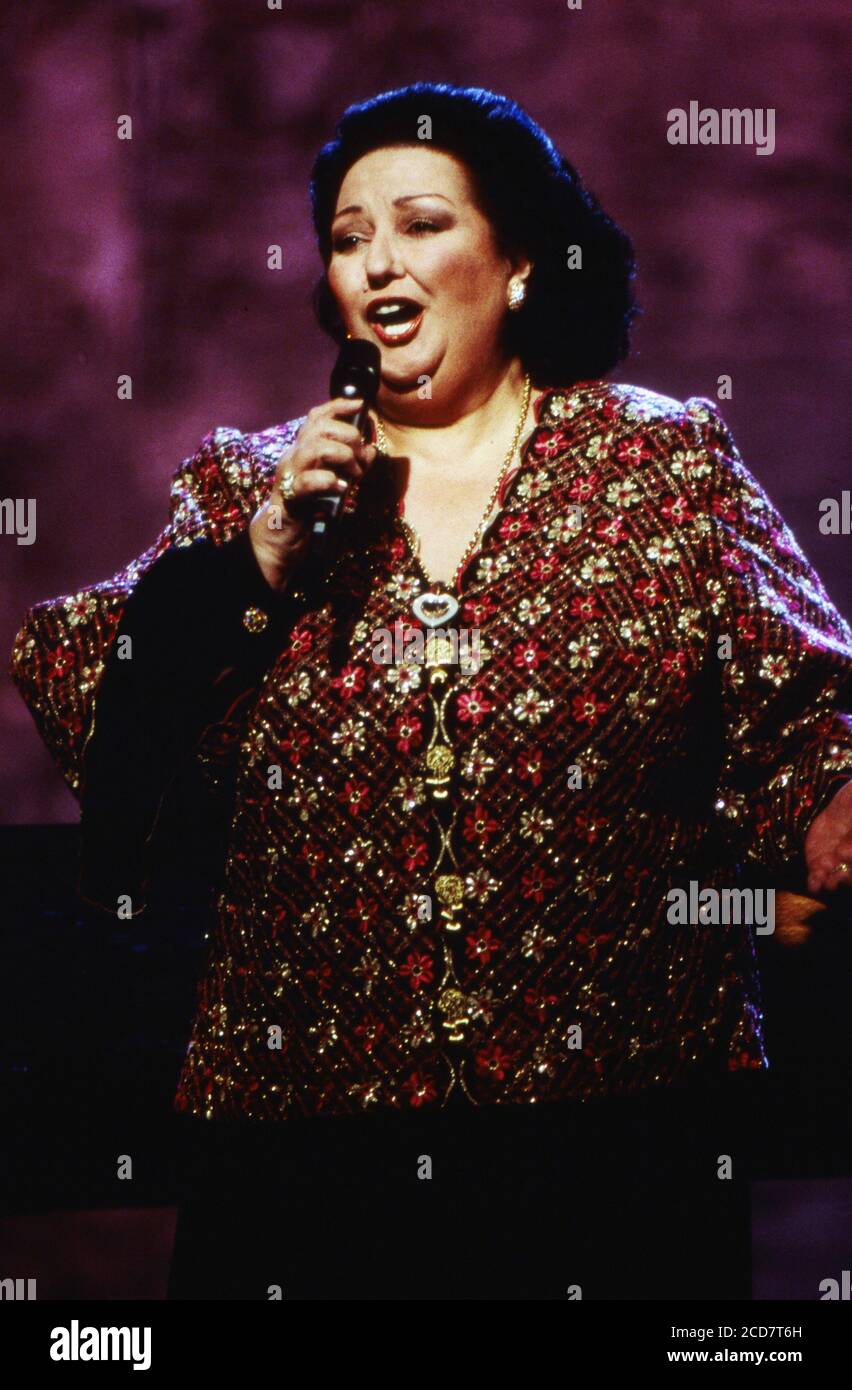 Flitterabend, Hcchzeitsshow, Deutschland 1988 - 1995, 40. Sendung am 3. Juni 1995 in der Rhein-Ruhr-Halle in Duisburg, Mitwirkende: Montserrat Caballe Foto Stock