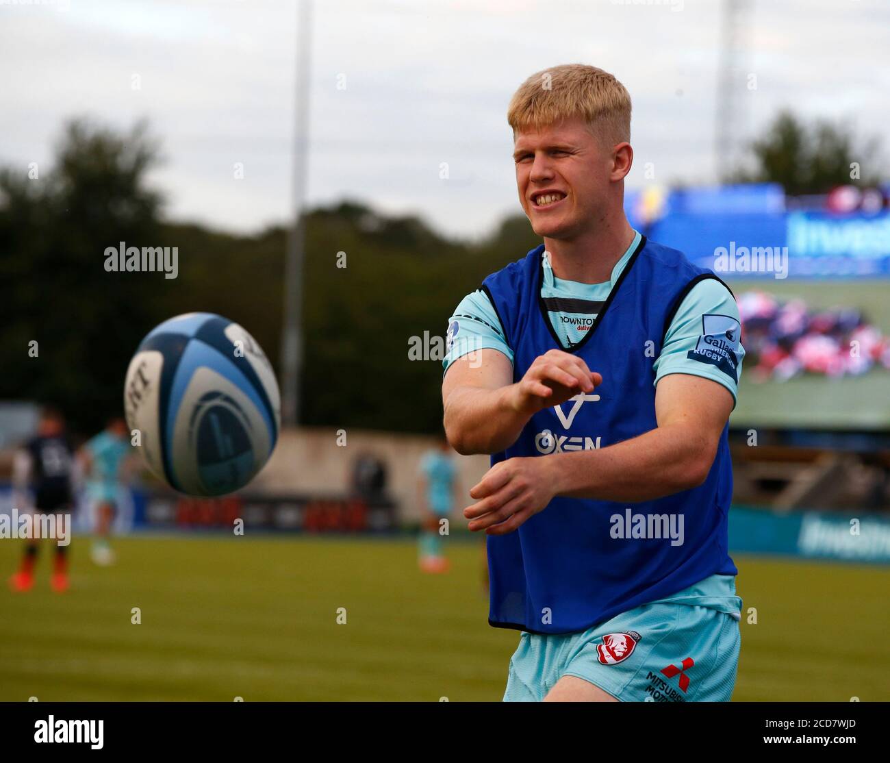 HENDON, Regno Unito, 26 AGOSTO: George Barton di Gloucester durante il Gallagher Premiership Rugby tra Saracens e Gloucester a Allianz Park stadi Foto Stock