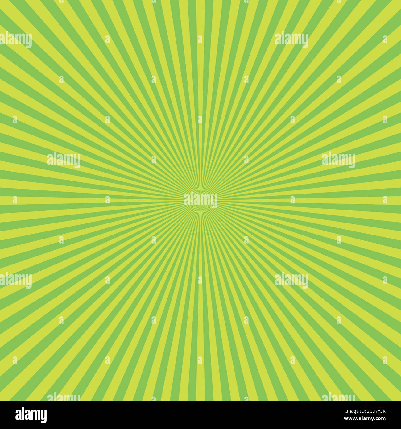Astratto verde Sunburst backgound. Raggi vettoriali in disposizione radiale. Illustrazione Vettoriale