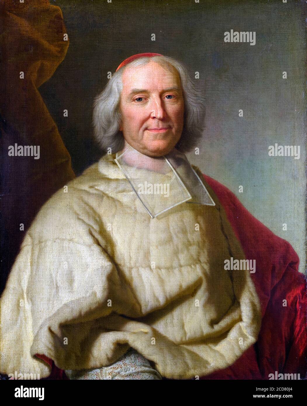 Cardinal de Fleury (1653-1743), Cardinale e Ministro di Luigi XV, ritratto della bottega di Hyacinthe Rigaud dopo il 1728 Foto Stock