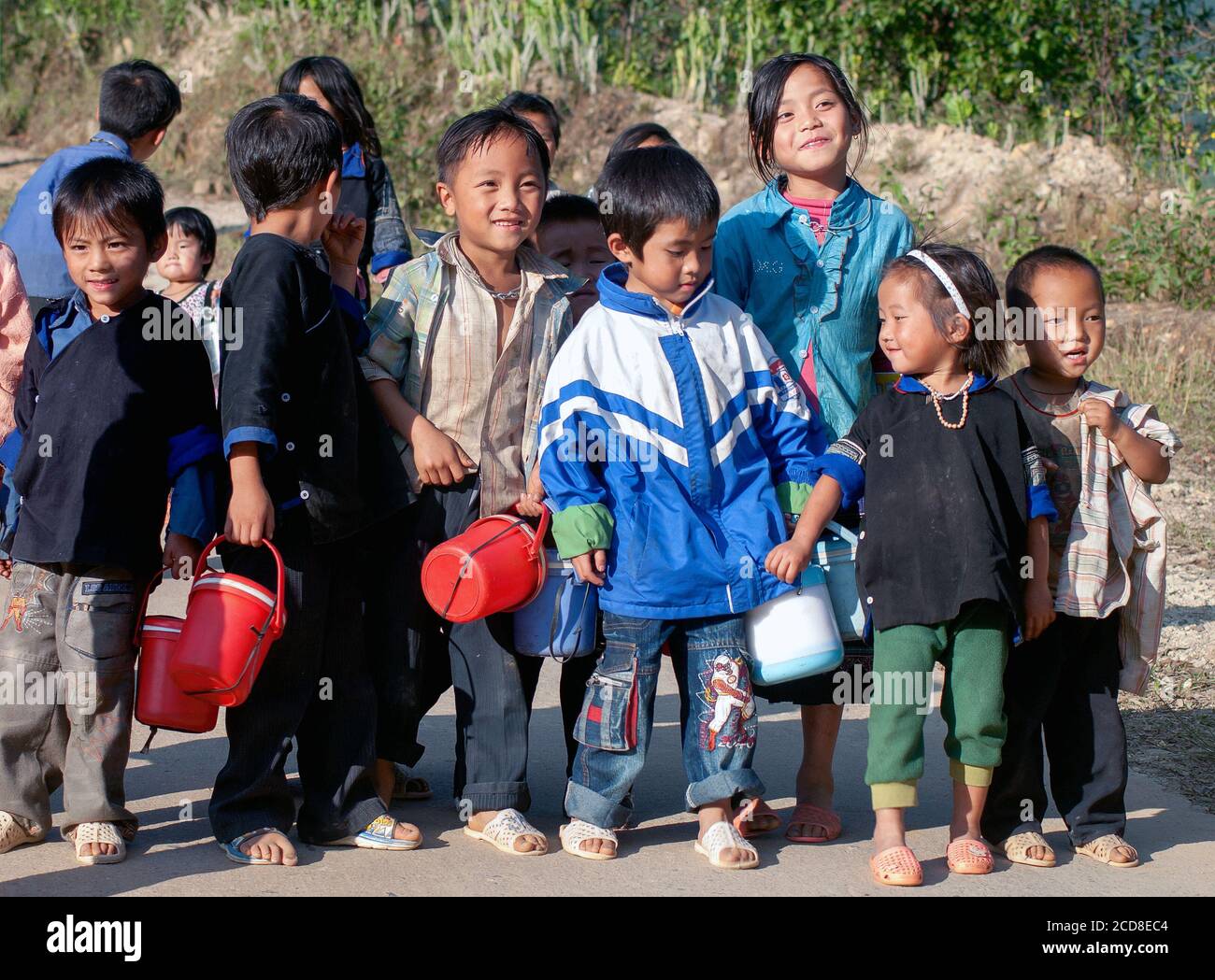 Bellezza paesaggistica, minoranze etniche nella regione montagnosa settentrionale del Vietnam Foto Stock