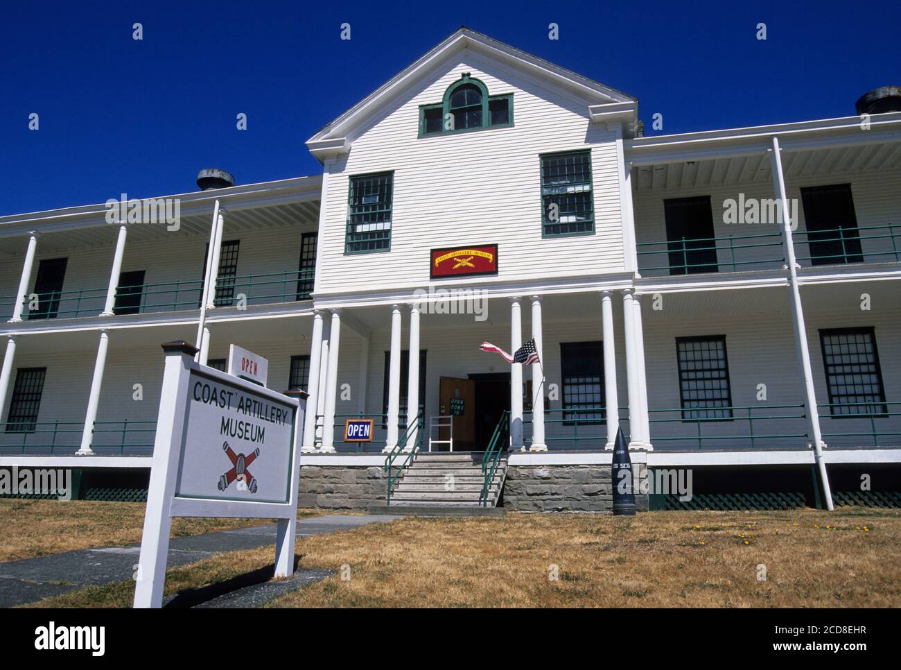 Costa Museo di Artiglieria, Fort Worden parco dello stato di Washington Foto Stock