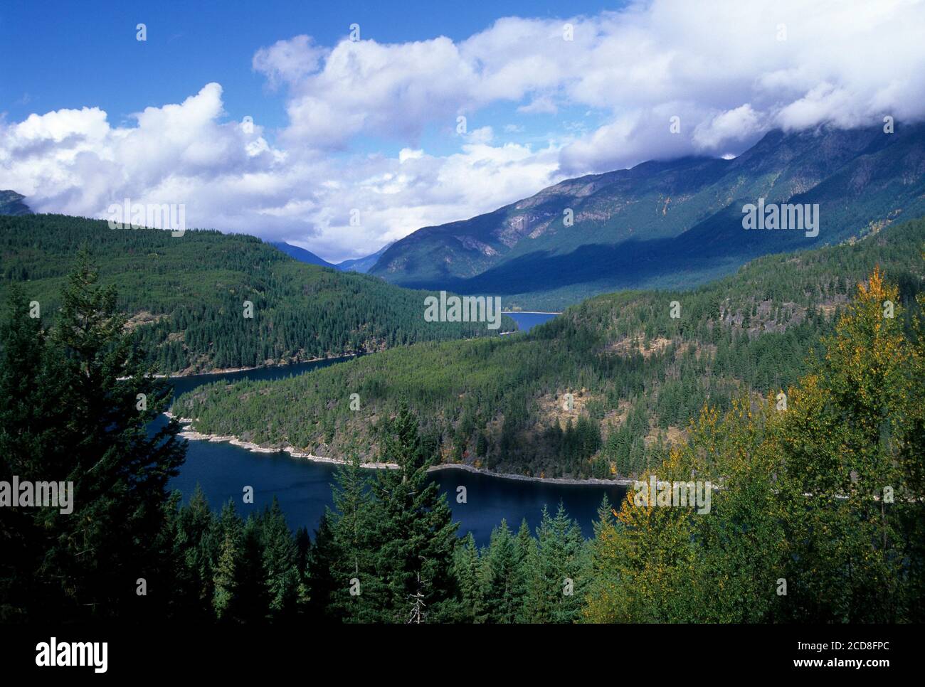 Ross Lake, Ross Lake National Recreation Area, North Cascades National Park Complex, Washington Foto Stock