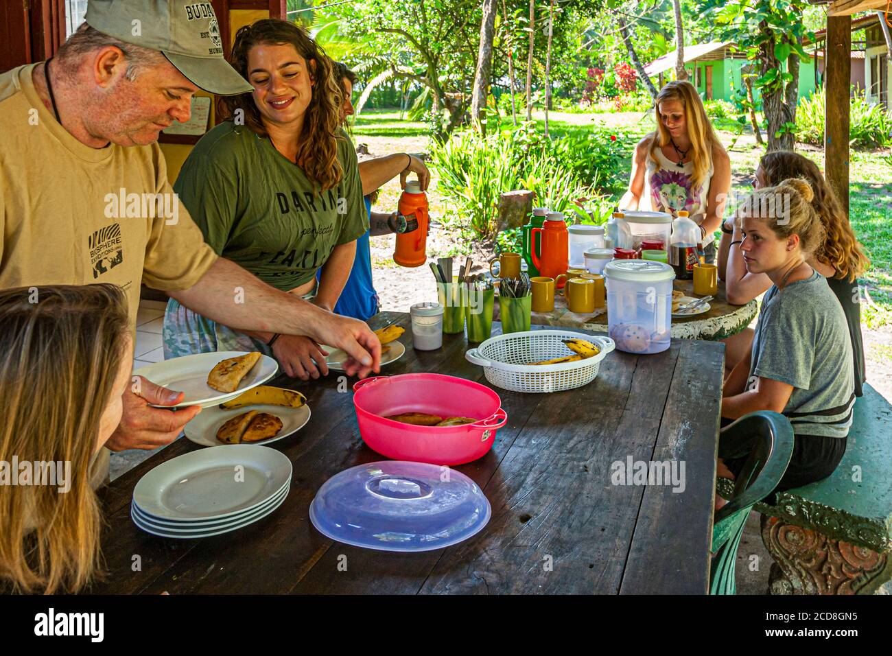 Biosphere Citizen Scientist Project Camp per salvare le tartarughe marine a Reventazón, Costa Rica Foto Stock