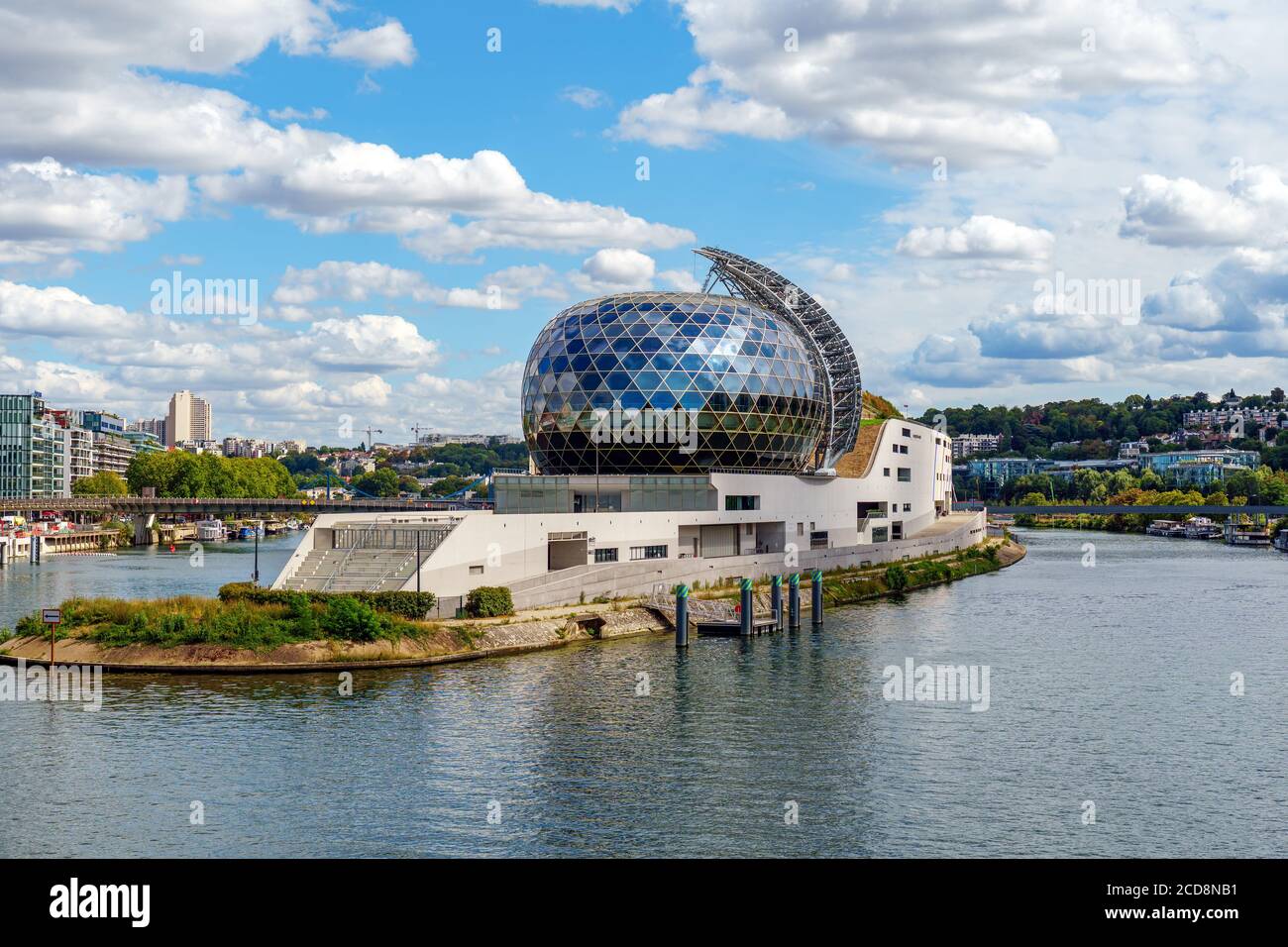 La Seine musicale, o Città della Musica, sull'ile seguin, a ovest di Parigi - Francia Foto Stock