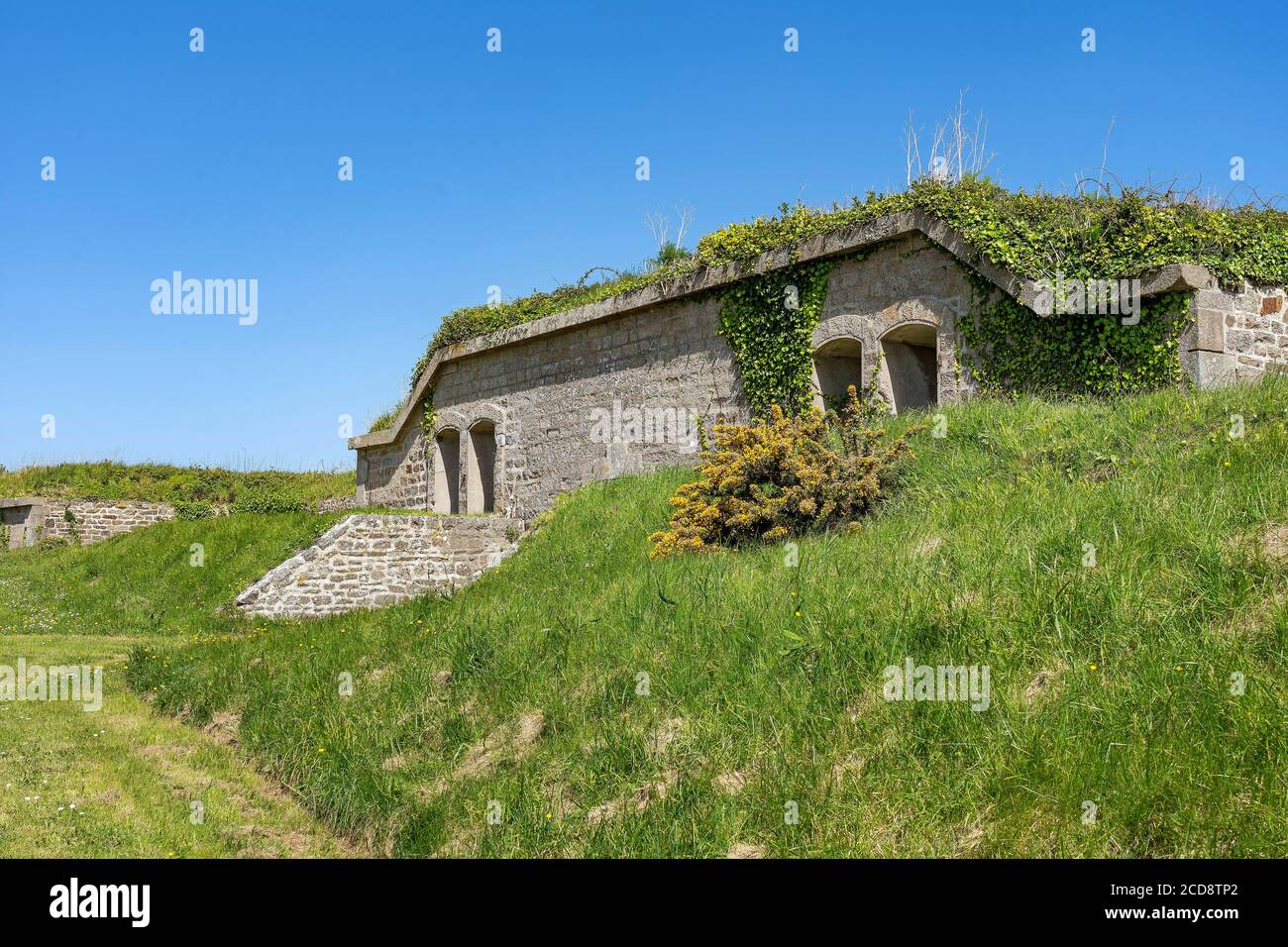 Francia, Manica, Saint-Vaast la Hougue, la fortezza di Hougue costruita da Vauban, patrimonio mondiale dell'UNESCO Foto Stock
