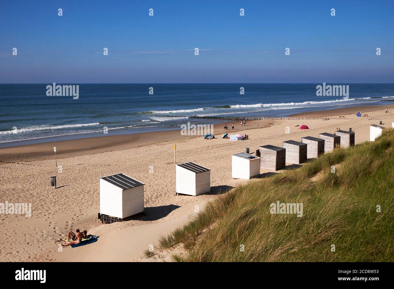 Paesi Bassi, provincia di Zeeland, Walcheren, Veere, spiaggia di Domburg Foto Stock