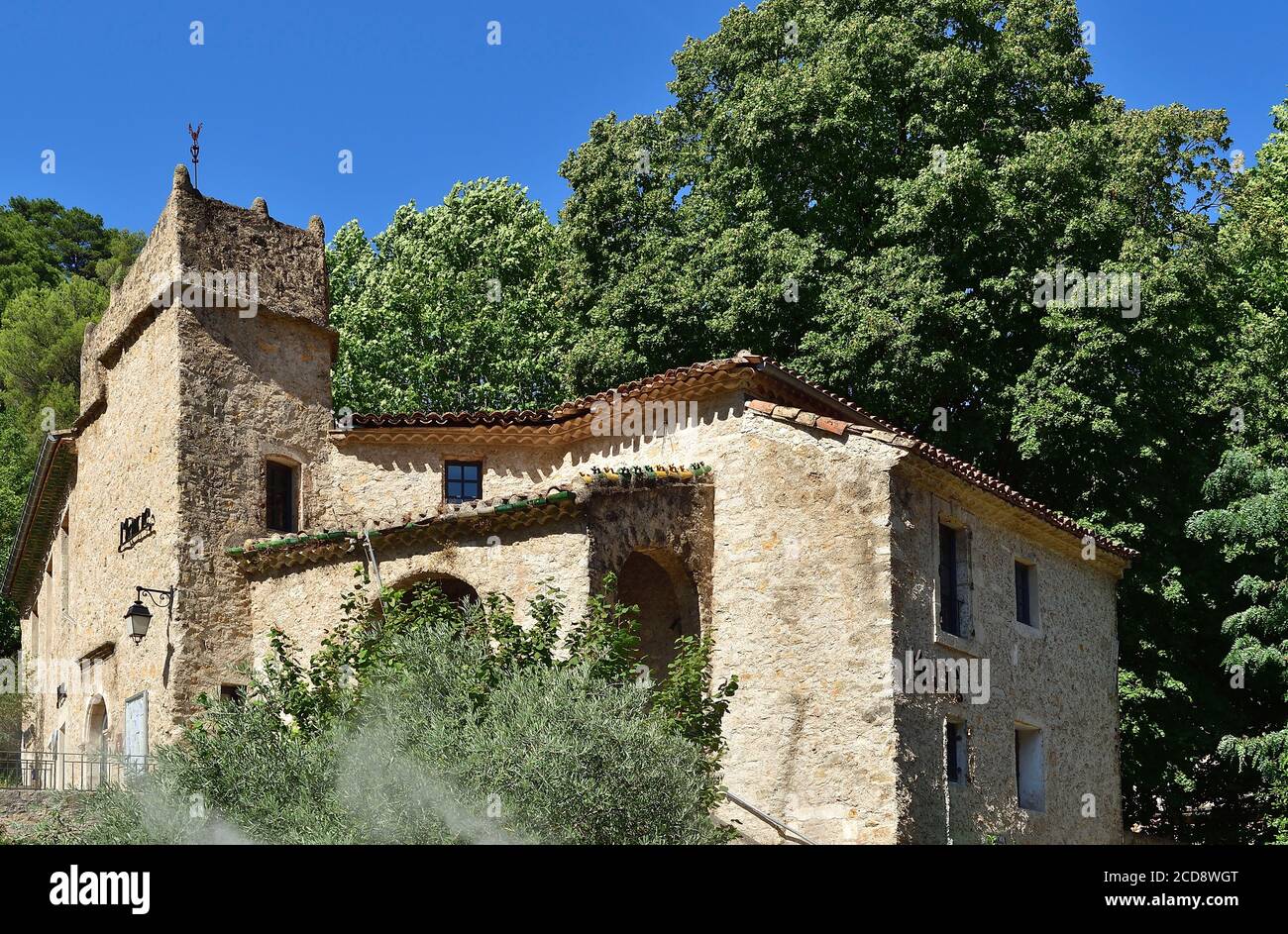 Francia, H?rault, Occitanie, Saint-Guilhem-le-D?sert, labeledl Plus beaux Villages de France (i più bei villaggi di francia), Municipio Foto Stock
