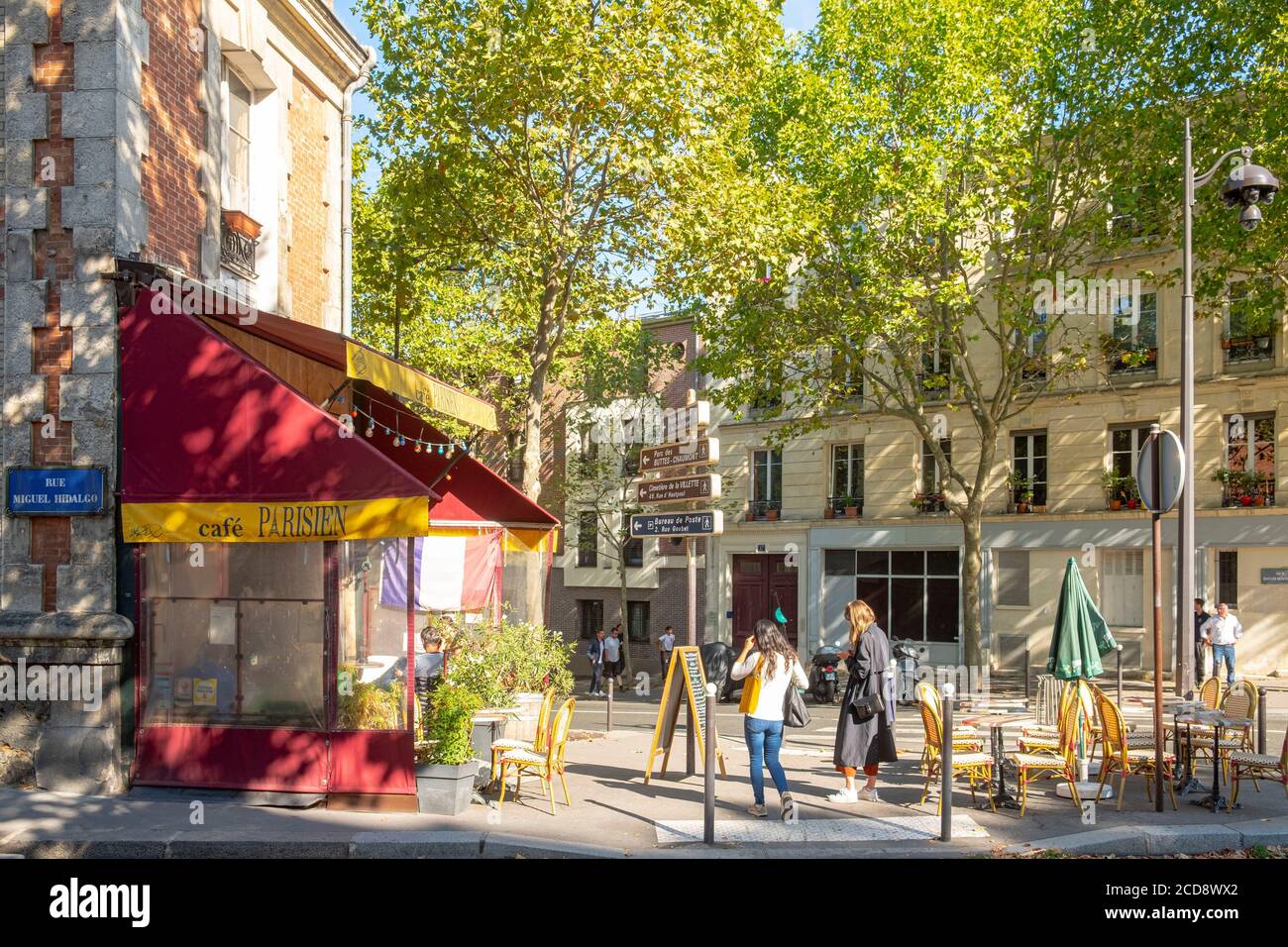 Francia, Parigi, piazza del Danubio Foto Stock