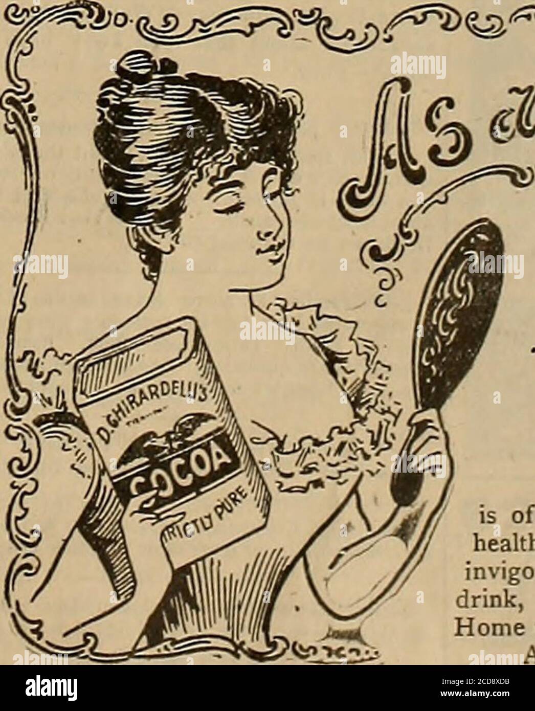 . L'Argonaut . 746 MERCATO 5T. .SAN FRANCISCO. Itst&gt;&gt;- l^^y /s/^ V-..., 1A .1. r nn ttttii ticcnoc costruiscono i tessuti e impartiscono il nutrimento che dà una salute perfetta, senza il quale la vera bellezza è impossibile. GhirardellissCocoa è di valore superiore. Si tratta di un alimento per la salute. Non una bevanda stimolante, ma rinvigorente, nutriente, che forma la carne, fresca, pura e sana. Fatto in casa, a negozio alimentare. 32 tazze 25c 16 L'ARGONAUT. 7 dicembre 1896. A CALIFORNAIFAIRY è il titolo di un elegante littledepliant, che relazionano in linguaggio allegorico le splendorsand delizia o Foto Stock