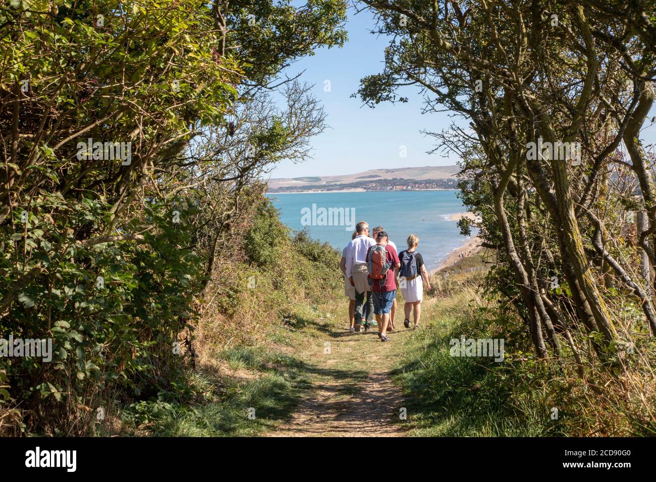 Francia, Pas de Calais, Cote d'Opale, Audinghen, GR costa da Cap Gris Nez Foto Stock