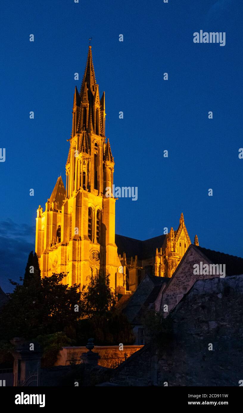 Francia, Oise, Senlis, Notre Dame cattedrale di Senlis Foto Stock