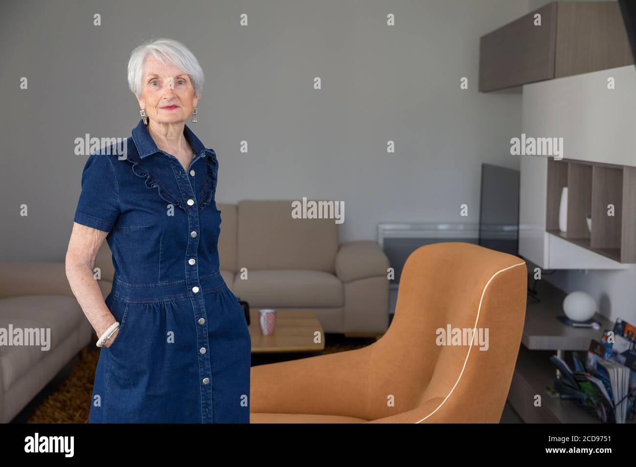 Francia, Indre et Loire, Tours, ritratto di Annick Bourret, vivere in beghinaggio Foto Stock