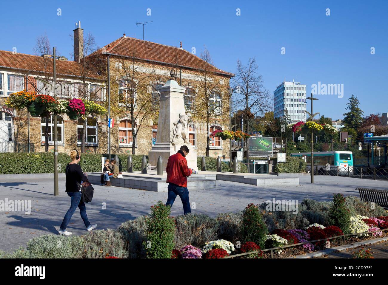 Francia, Seine Saint Denis, Rosny sous Bois, Martiri Piazza della resistenza e della deportazione Foto Stock