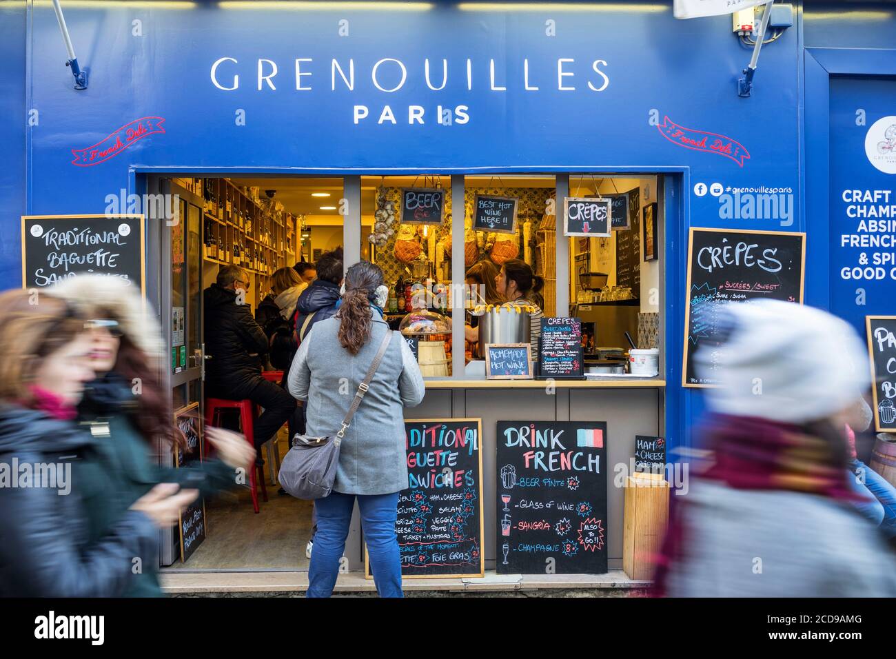 Francia, Parigi, Montmartre, negozi nella zona turistica Foto Stock