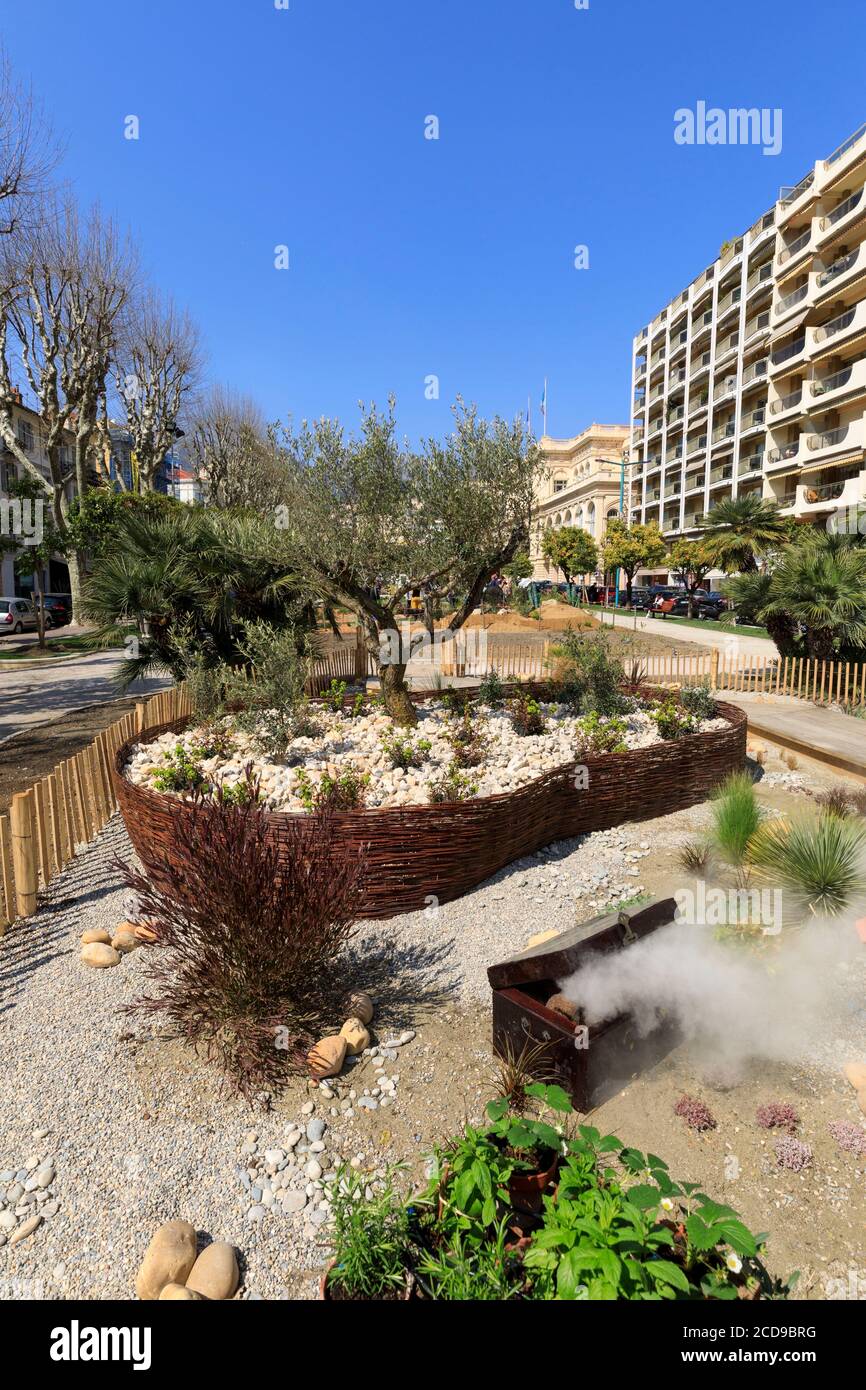 Francia, Alpes Maritimes, Menton, Festival dei Giardini della Costa Azzurra 2019, Giardino semi di viaggio Workshop di luoghi di paesaggio 10 di Johanna Bonell Foto Stock