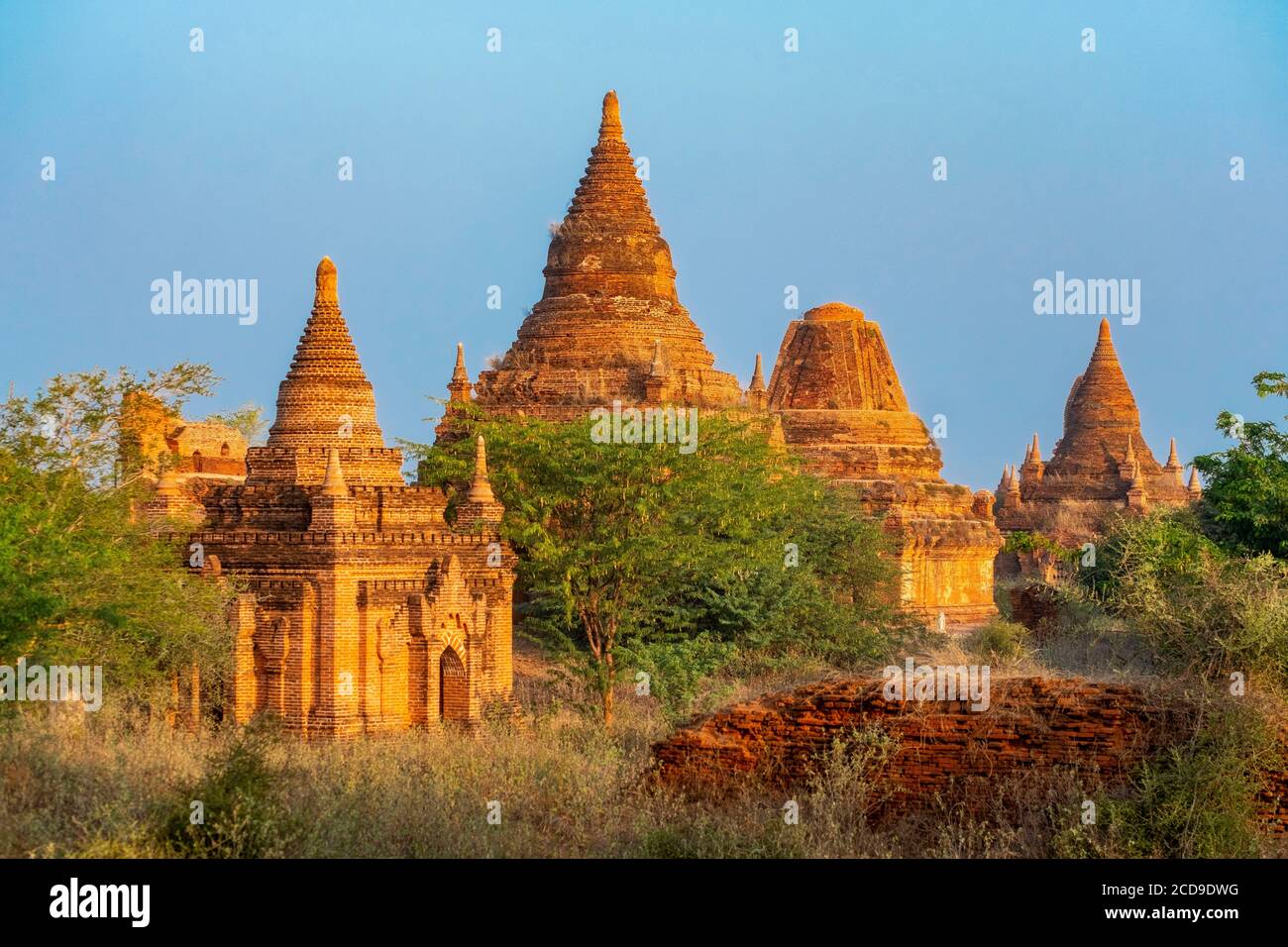 Myanmar (Birmania), regione Mandalay, sito archeologico buddista di Bagan, gruppo di templi di Lemyethna Foto Stock