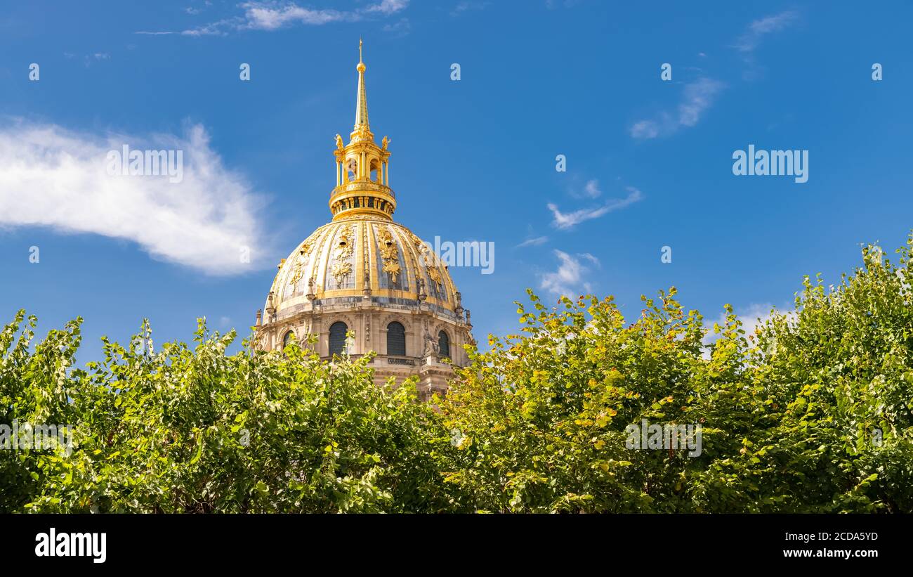 Parigi, la cupola Invalides, bellissimo monumento Foto Stock