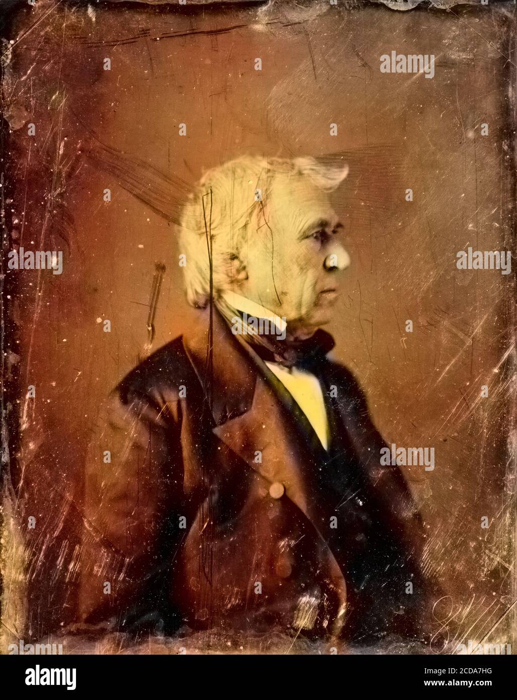 Ritratto a mezza lunghezza di Zachary Taylor di Matthew Brady, 1844. Biblioteca di cortesia del congresso. Nota: L'immagine è stata colorata digitalmente utilizzando un processo moderno. I colori potrebbero non essere precisi. () Foto Stock