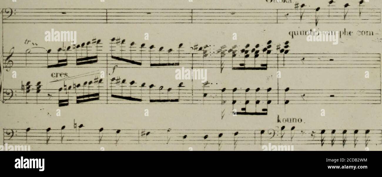 . Le Freyschütz; opéra en trois actes. Paroles de E. Pacini, avec récitatifs de H. Berlioz . *•-- ^pr!:;^ ? , . : cleasseui wll &gt; _• U.!l r 1,1. pi t i V ht i -&gt;, fi ^ ** * -**-n » j ^ j SES^ i 42. f9:-^g= .&- ^ £- . i 1 &gt;u doncestla pe-tili niel a moi ^ & - , //• § gt 4&r; « ,&lt;^ i 2 •»f;2- s a i m l - « M 1.1. IgjfcEJj - - pltt pi&lt;« fi _{i&lt; en &lt;i bi prime cfme£&lt;{irillenie. [if y«= Foto Stock