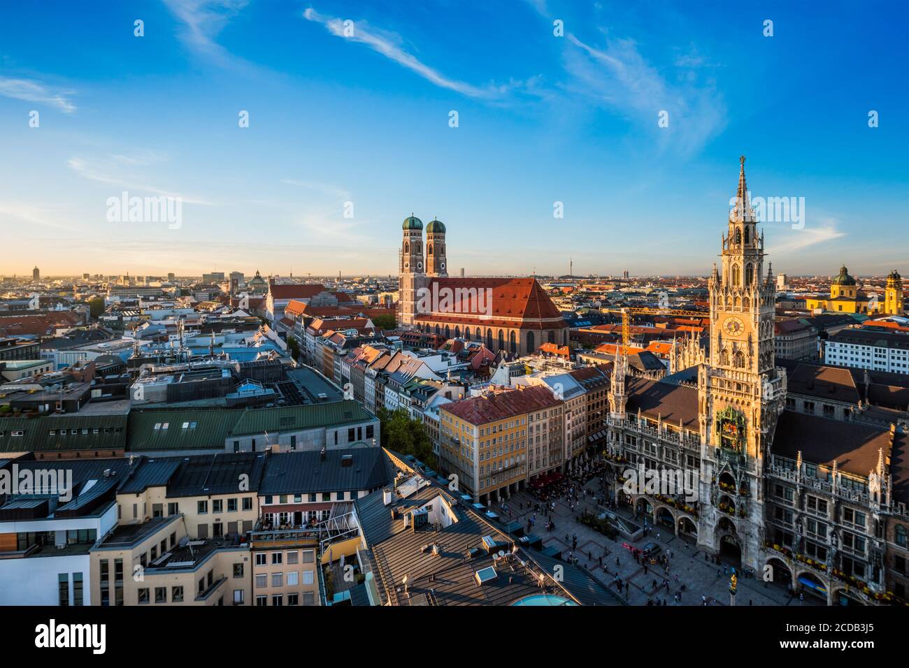 Vista aerea di Monaco di Baviera, Germania Foto Stock