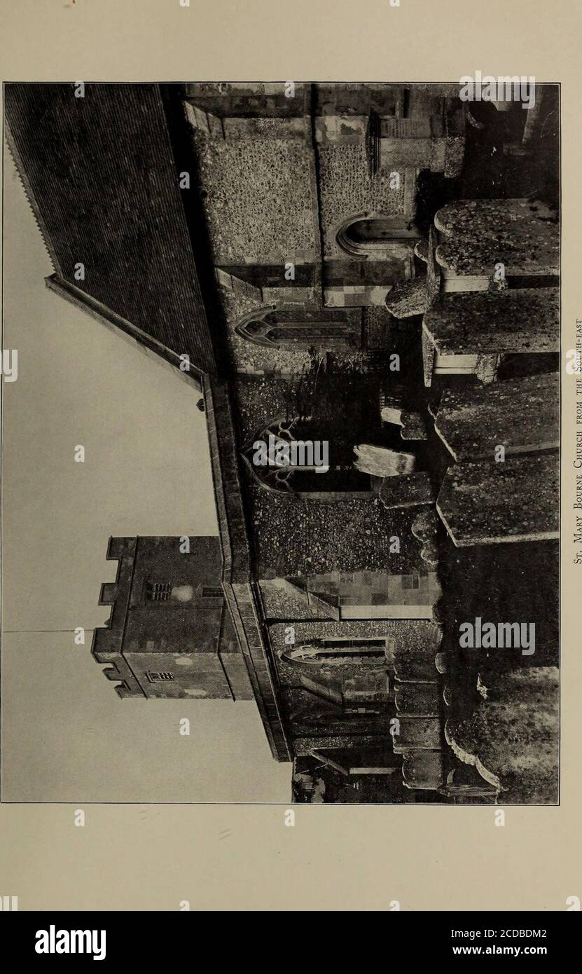 . Una storia di Hampshire e l'isola di Wight . rs, ma una volta intonacato. I principati sono modellati e sembrano essere contemporanei con il tetto della navata centrale. Il tetto della navata nord è moderno. C'è un tavolo d'altare di quercia antico e semplice. Il carattere è uno dei pochi simili che ofWinchester Cattedrale di essere trovato in Hampshirechiess; soltanto la ciotola rimane, il gambo essendo amodern intorno uno. Il primo è di 3 piedi. 6 poll. squareand è già stato completamente descritto.39 vicino al font è un tardo 17 ° secolo o 18-cen-tury lectern con una scrivania a quattro lati, che ruota una posta centrale girata. Da esso sono sospesi twocha Foto Stock