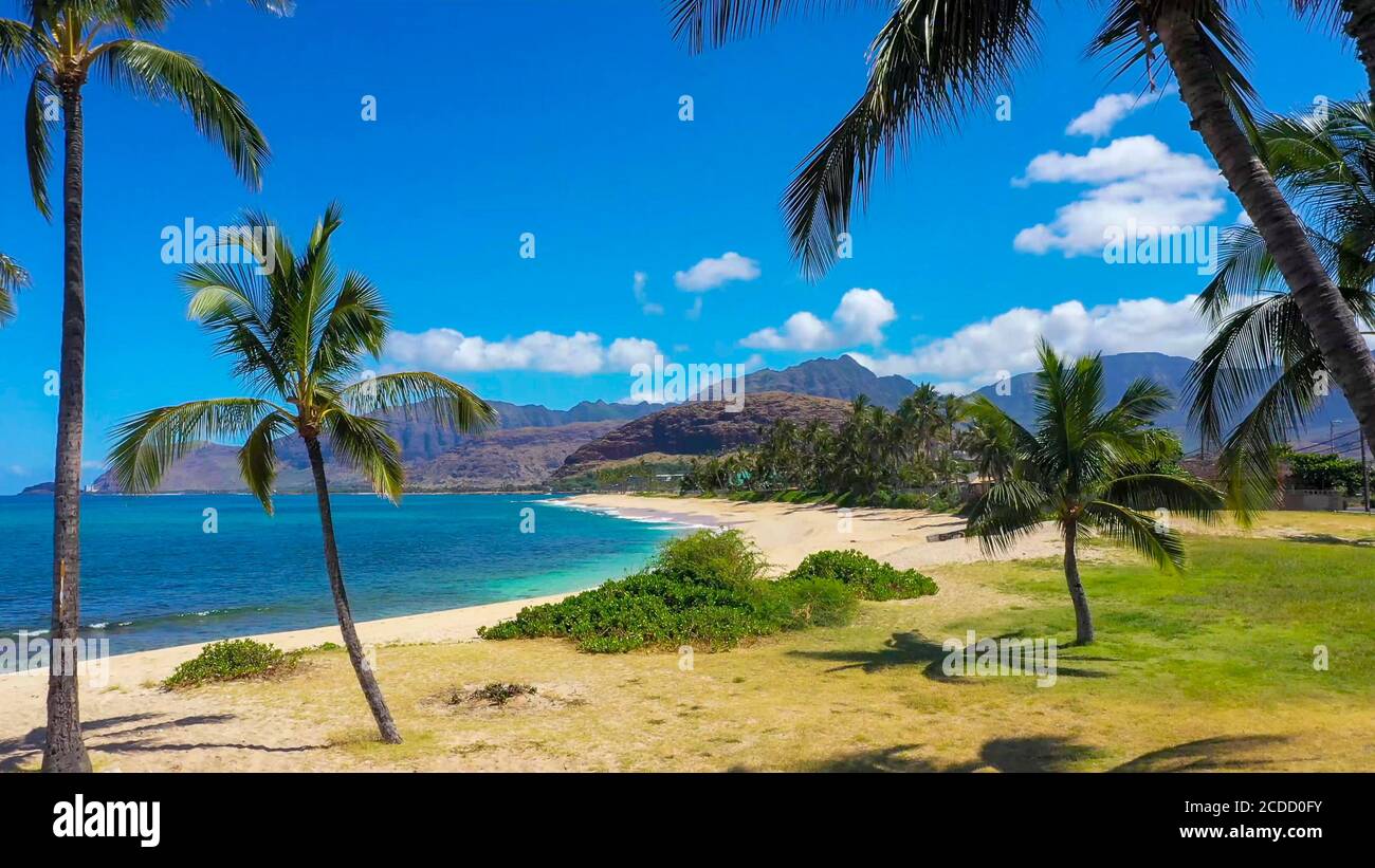 Pokai Bay, Waianae, Leeward, Oahu, Hawaii Foto Stock