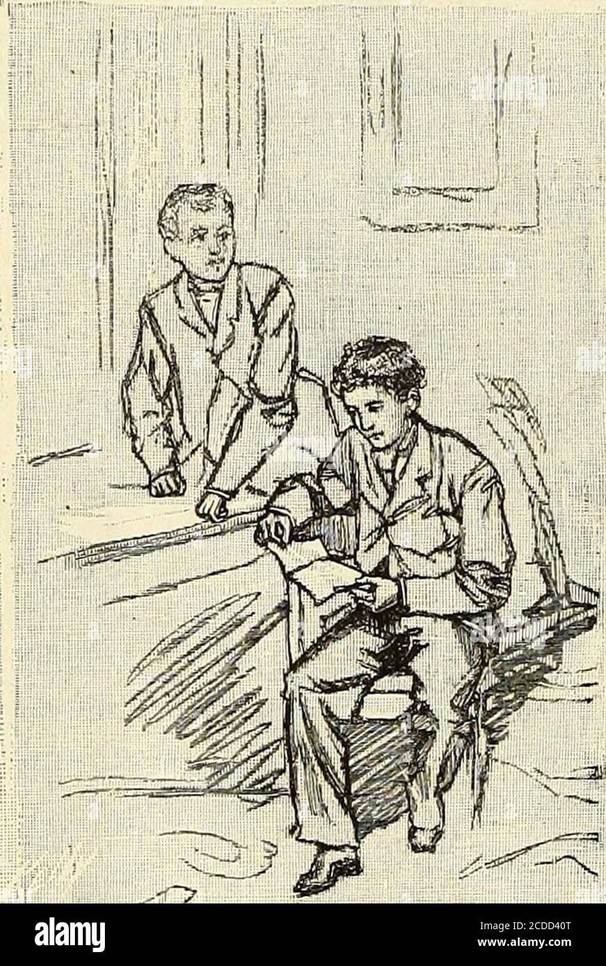 . San Nicola [seriale] . letto, ha condotto il theminister in salotto, arrossendo sotto theGood mans espresso calorosamente approvazione. Naturalmente, quando i ragazzi si sono afferrati di esso theyset su di lui. Andato nel commercio di Biddy, sento, Ralph Cone teased. Sì. Edgar sorrise sulla folla dei ragazzi. Ho, ho! Scivolando nell'acqua-piatto come agirl, Bob jeered. No, mi slosh come un ragazzo, e mi sono divertito più di quanto tu potessi scuotere un bastone, Edgarrided, e ha pensato a Tom Sawyer. 896 EDGAR S SISSY LAVORO CHE HA PAGATO. [Ago. Divertimento ! Era una notizia. Sì. Dovreste vedermi appena bussare i thespots fuori del pane-impasto. S Foto Stock