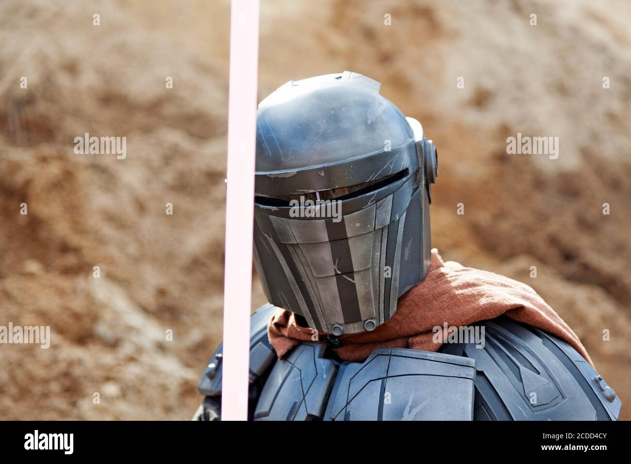 Umea, Norrland Svezia - 14 agosto 2020: Vestito in qualcosa di simile a Boba Fett Foto Stock