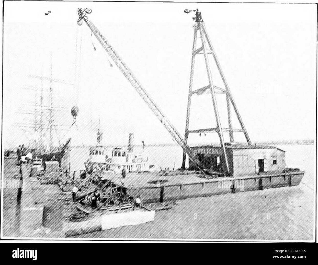 . La ciclopedia per la movimentazione dei materiali; un libro di riferimento che copre le definizioni, le descrizioni, le illustrazioni e i metodi d'uso delle macchine per la movimentazione dei materiali impiegate nell'industria . Gru a torre con braccio incernierato fino a 50 tonnellate capacità-gambe rigide Derricks fino a 150 tonnellate capacità. A telaio per chiatte, capacità da 5 a 150 tonnellate. Terry Designand Develop-ment Dept. La Terry ManufacturingCompany, durante gli ultimi 23 anni, sono stati progettisti e produttori di acciaio e Timber Stiff leg, Guy e Barge Derricks e Jinniwinks, anche vari tipi di incernierato braccio girevole e Traveling Tower e pesante Pedestal Crane Foto Stock