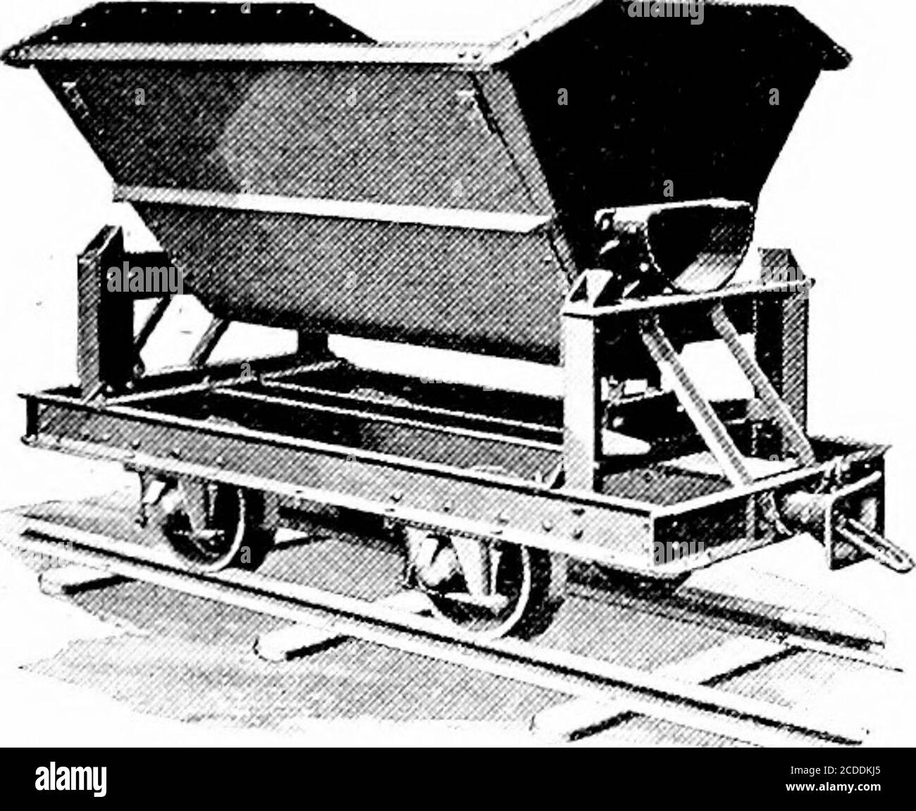 . La ciclopedia per la movimentazione dei materiali; un libro di riferimento che copre le definizioni, le descrizioni, le illustrazioni e i metodi d'uso delle macchine per la movimentazione dei materiali impiegate nell'industria . ^ e2 iarde. Struttura rigida in acciaio i i i, testa di traino in acciaio fuso, tirante e perno tipo.per il trasporto di locomotive, paraurti a molla e sprin&lt;i supporti sono forniti. Calibri 24, 30 e 36 ^ Fanged WheelV-Dump Car No. 241 LakewoodStandardTurntable easily with heavyDiameter 3^, 4, 5 ho fatto di ghisa i di migliore qualità, con la parte superiore scanalata per le ruote flangiate i o liscio scacchi sur i faccia. La tavola ruota su un pe ser- „„J. Foto Stock