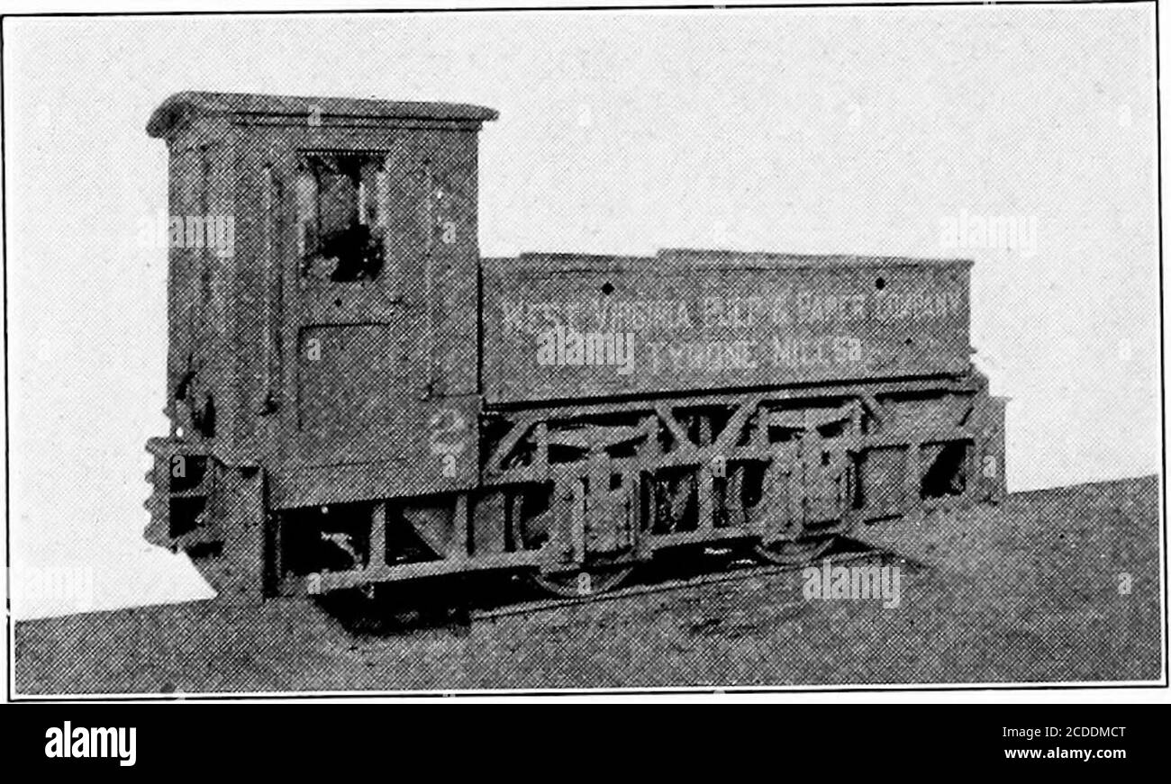 . Manipolazione dei materiali cyclopedia; un libro di riferimento che copre le definizioni, le descrizioni, le illustrazioni e i metodi di uso delle macchine di movimentazione dei materiali impiegate nell'industria. E tipi. La lunga esperienza della locomotiva Baldwin Worksand The Westinghouse Electric and Manufacturing Co.in la produzione cooperativa di locomotives elettrici assicura un prodotto di estrema affidabilità. Sono stati costruiti per il funzionamento del carrello D.C. e con batterie di stoccaggio. Solo l'attenzione necessaria è un'ispezione periodica delfine di sostituire le spazzole quando sono usurate edi rifornire il lubrificante del cuscinetto. Sfera Foto Stock