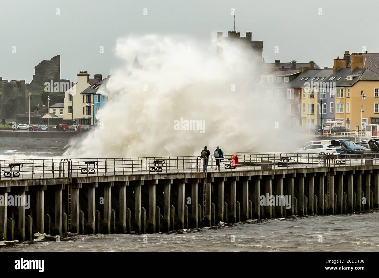 Aberystwyth Storm Francis Foto Stock