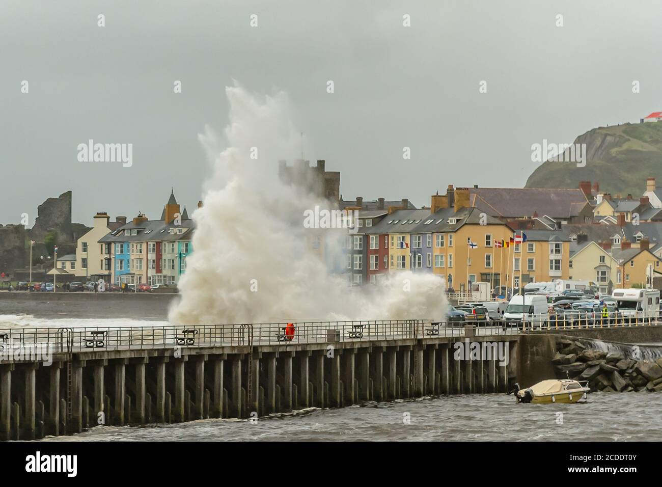 Aberystwyth Storm Francis Foto Stock