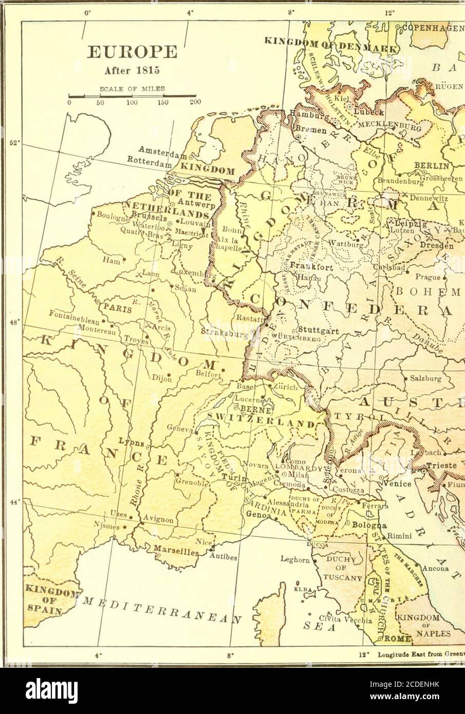 . mediæval e la storia moderna , come esisteva prima della Rivoluzione. Le acquisizioni dei grandi britannici erano in linea con gli interessi dei mari e coloniali che aveva in gioco nella grande lotta con Napoleone. Delle isole e delle terre costiere che si è arenata dalla Francia e dai suoi alleati ha mantenuto, nel Mediterraneo in Oriente, Malta e Maurizio, strappato dai francesi, e il Capo di buona speranza e una parte della Guiana, preso da theOlandese. Si assicurò anche il protettorato delle Isole IONIE, che le diede il controllo del Mare Adriatico. Nell'ovest Indiesshe ha conservato due piccole isole Foto Stock