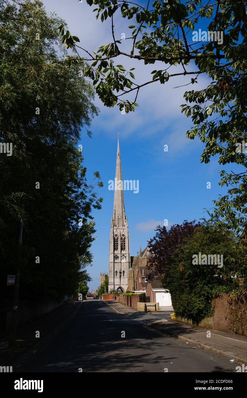 Chiesa cattolica romana di St Walburge a Preston, Lancasjire, Regno Unito. Foto Stock
