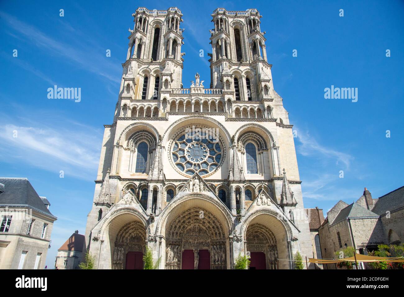 cattedrale di Laon in Francia Foto Stock